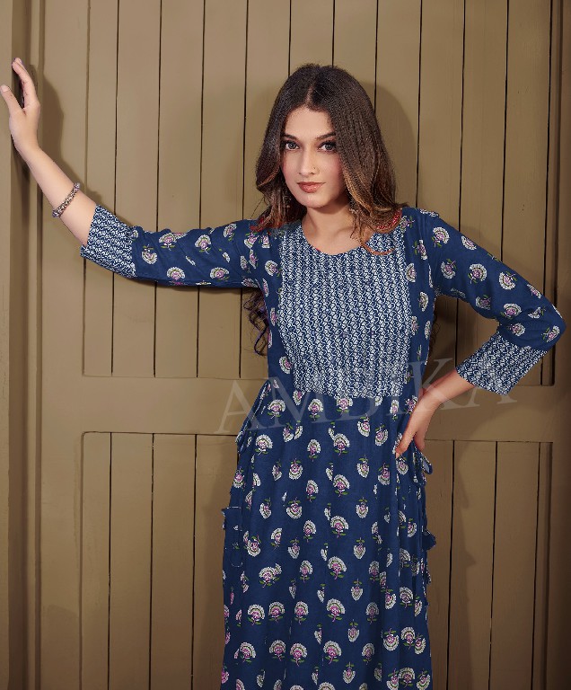 ambika kaavaalaa vol 10 full stitch rayon amazing print combo set long kurti