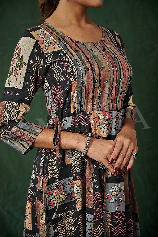 ambika kaavaalaa vol 10 full stitch rayon amazing print combo set long kurti