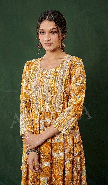 ambika kaavaalaa vol 10 full stitch rayon amazing print combo set long kurti