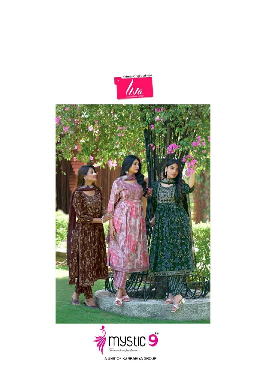 MYSTIC 9 SARA VOL 9 AMAZING READYMADE NAYRA CUT KURTI PANT DUPATTA COLLECTION