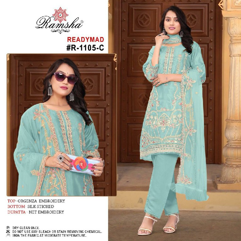 Ramsha R-1105 Wholesale Readymade Indian Pakistani Salwar Suits