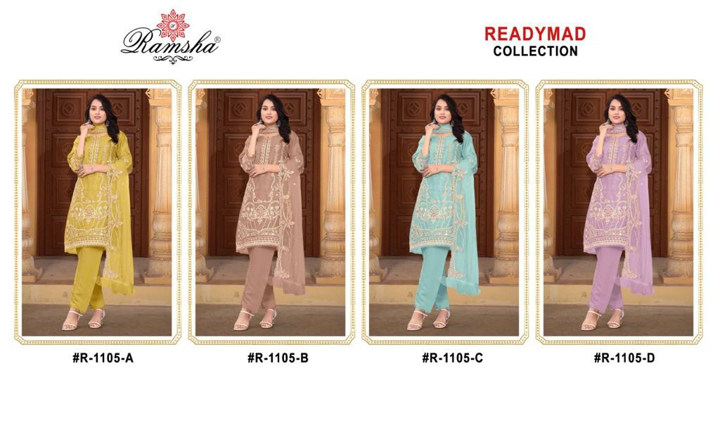 Ramsha R-1105 Wholesale Readymade Indian Pakistani Salwar Suits