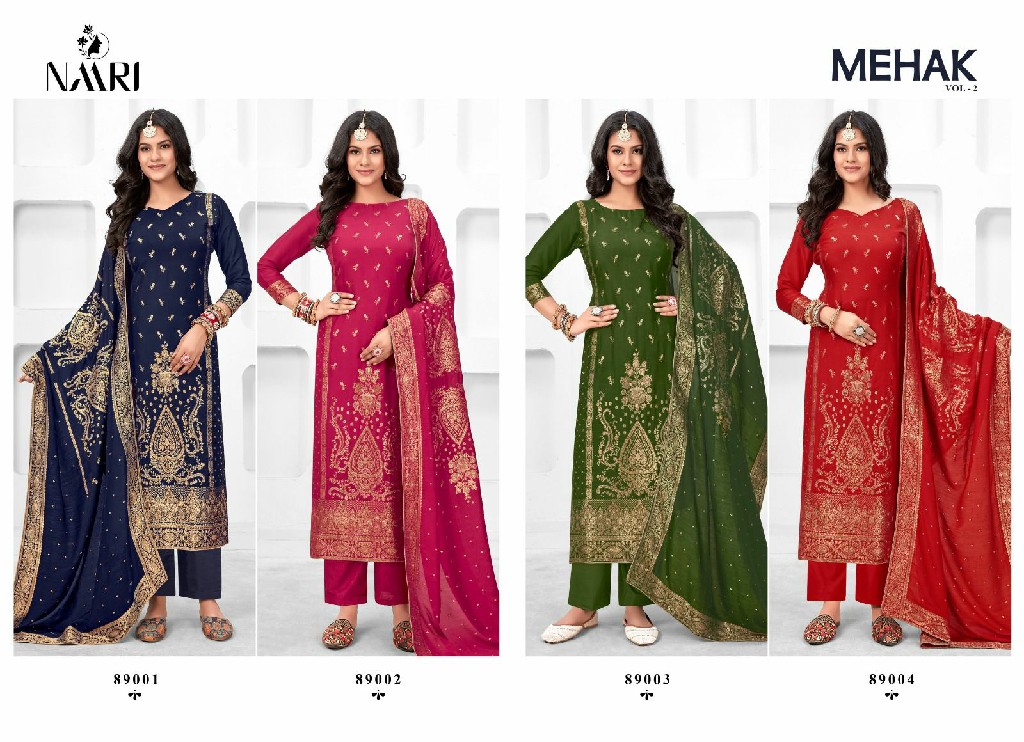 MEHAK VOL 2 BY NAARI PURE MUSLIN JACQUARD CASUAL DRESSES