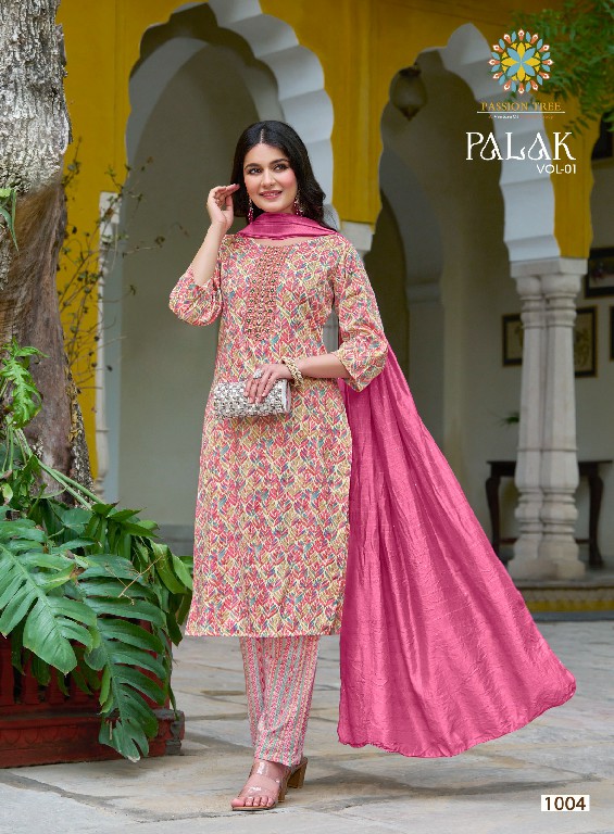 Passion Tree Palak Vol-1 Wholesale Straight Kurti With Pant And Dupatta