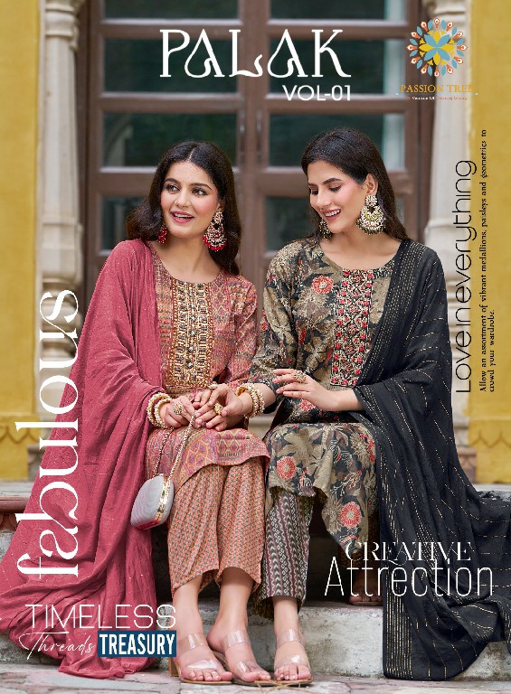 Passion Tree Palak Vol-1 Wholesale Straight Kurti With Pant And Dupatta