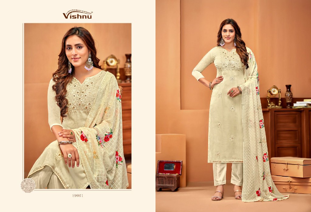 Vishnu Raahat Wholesale Simmer Georgette Dress Material