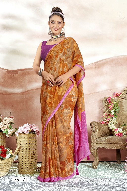 eesha vol 5 by vallabhi prints classic look georgette print saree