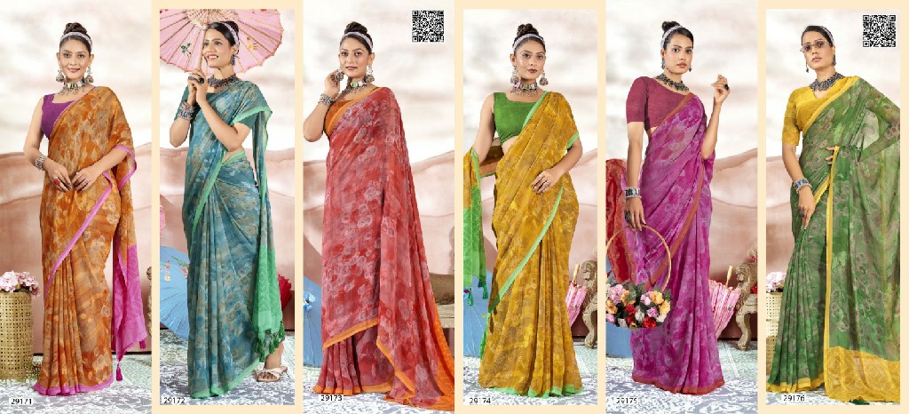 eesha vol 5 by vallabhi prints classic look georgette print saree