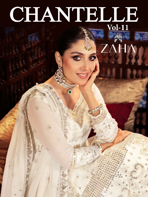 chantelle vol 11 by zaha butterfly net designer unstitch pakistani salwar suit