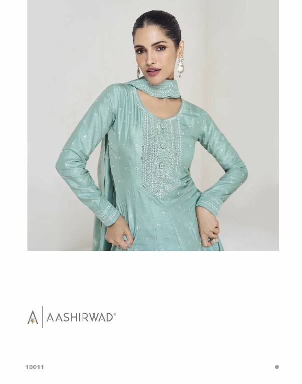 Aashirwad Ekaya Wholesale Premium Silk Gown With Dupatta