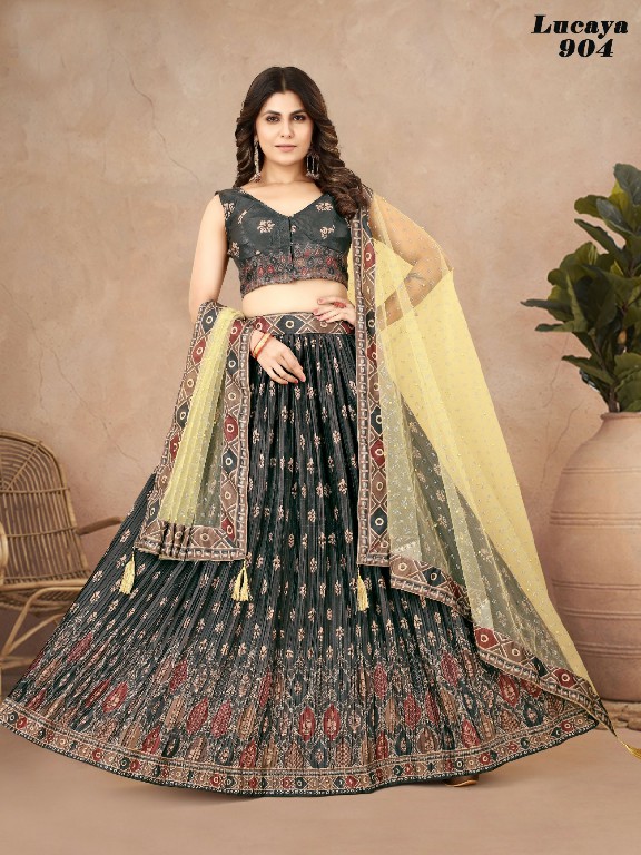 Lucaya Vol-9 Wholesale heavy Chinon Silk Designer Lehengas