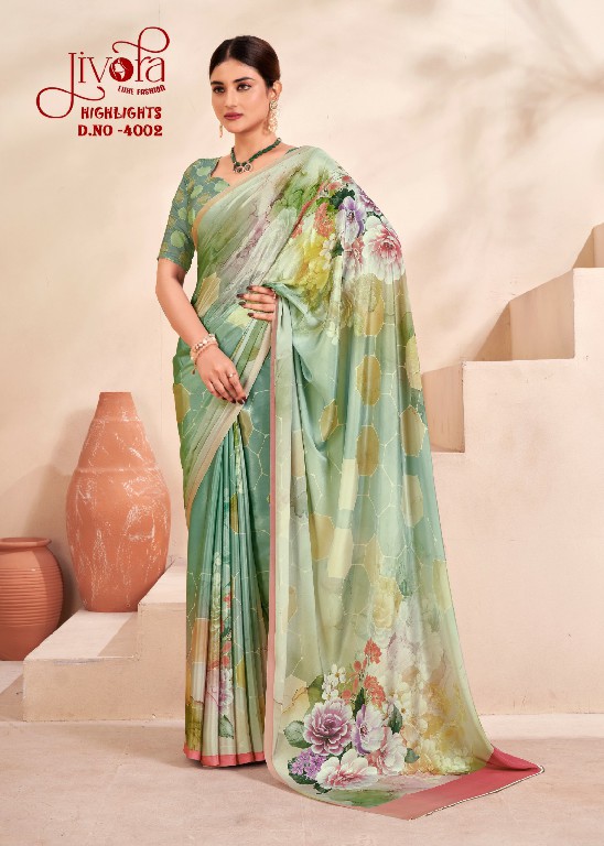 Jivora Highlights Wholesale Premium Crepe Soft Silk Indian Sarees