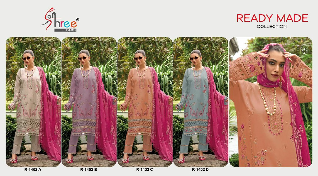 Shree Fabs R-1402 Wholesale Readymade Indian Pakistani Salwar Suits