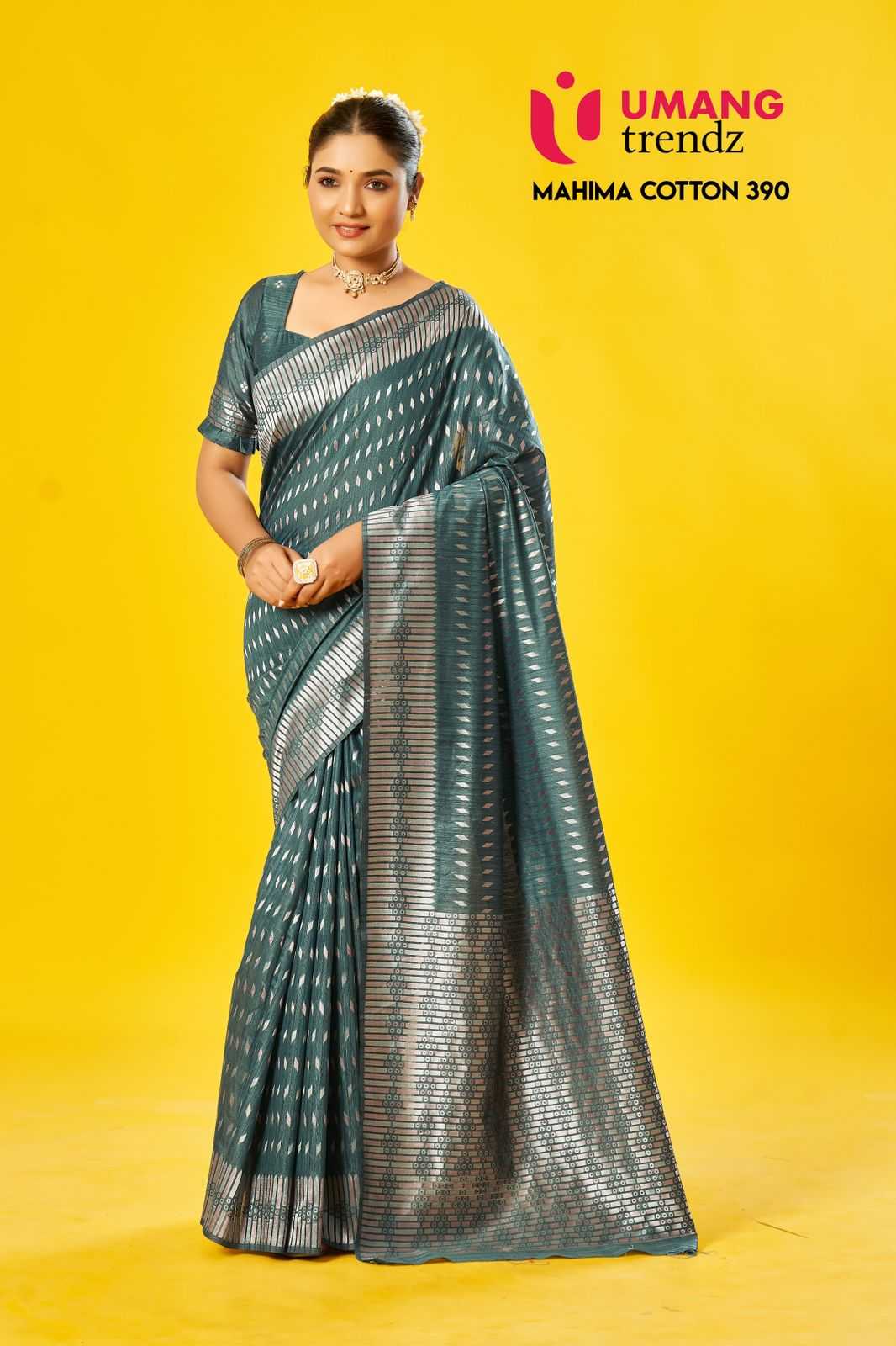 Umang mahima cotton 390 cotton stylish saree with blouse