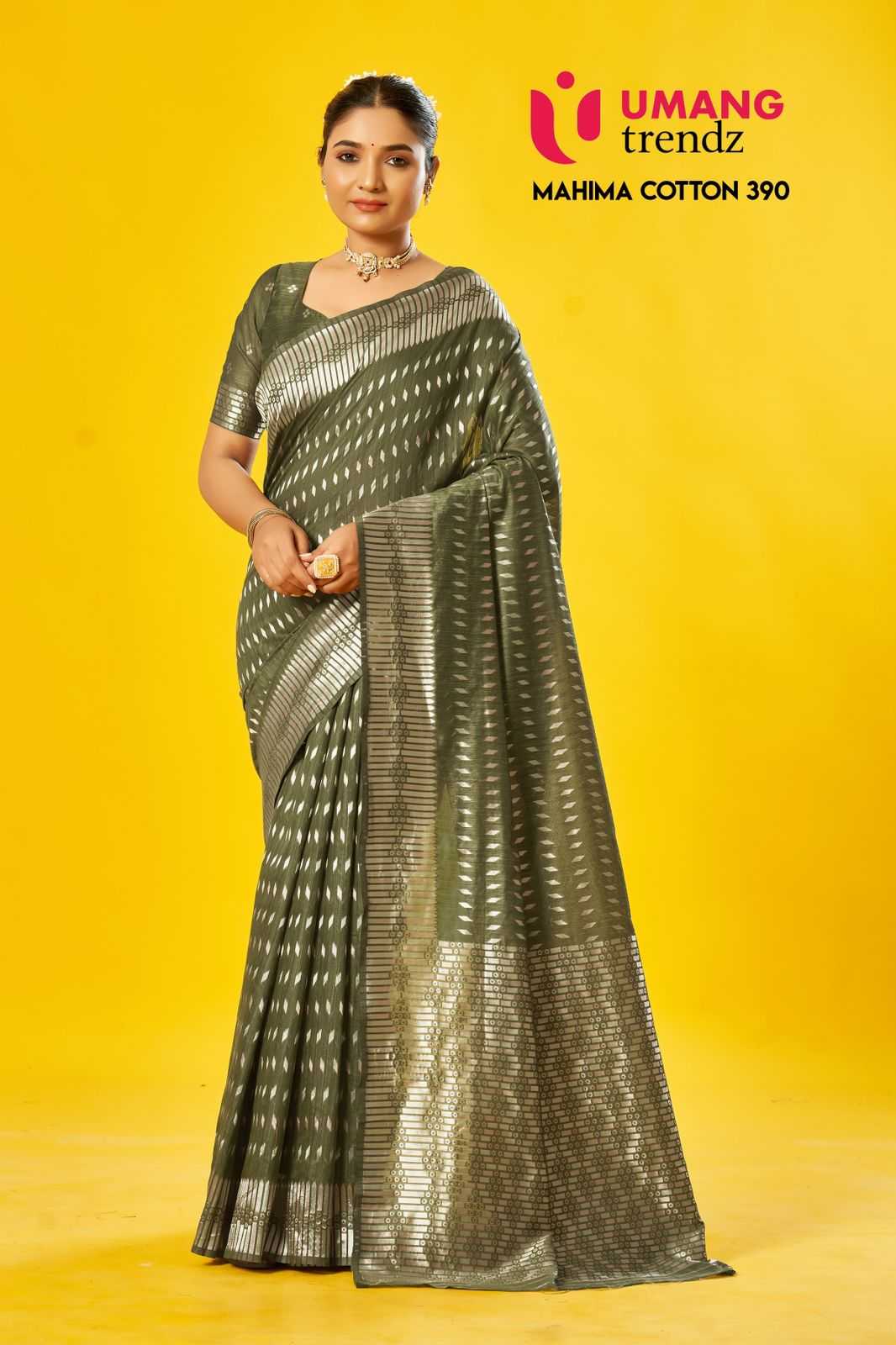 Umang mahima cotton 390 cotton stylish saree with blouse