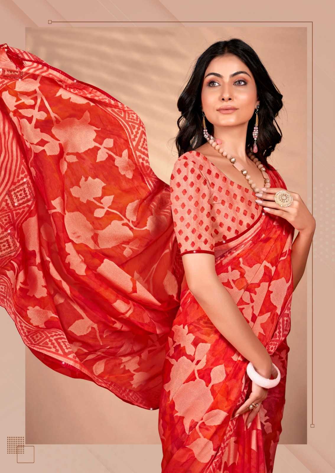 kiyra saree alveera brasso pattern stylish look saree with blouse