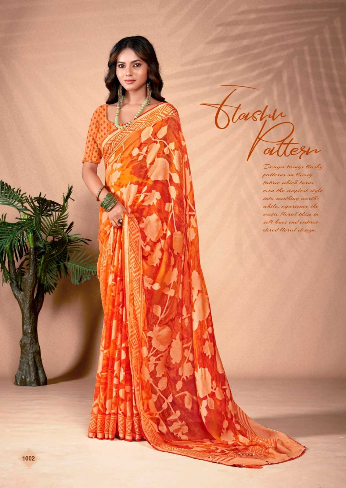 kiyra saree alveera brasso pattern stylish look saree with blouse