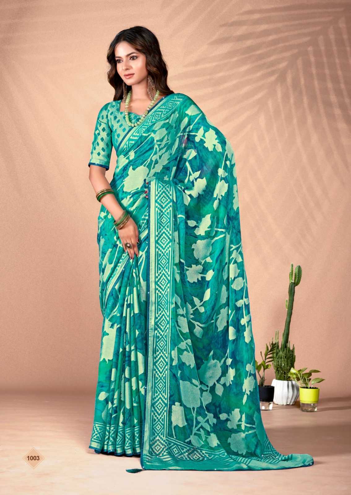 kiyra saree alveera brasso pattern stylish look saree with blouse