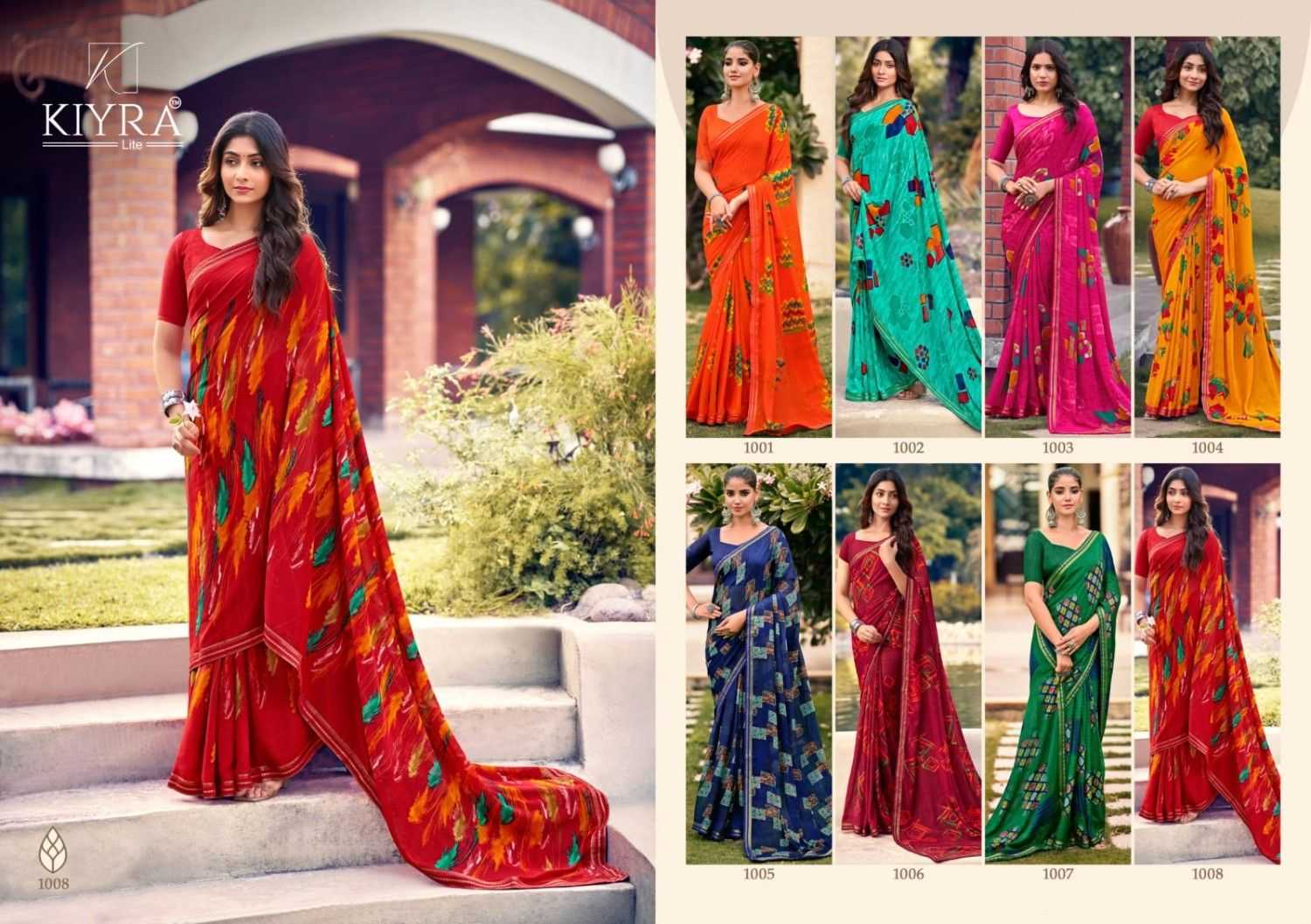 kiyra saree chaliya dyeble border comfortable renial saree wholesaler