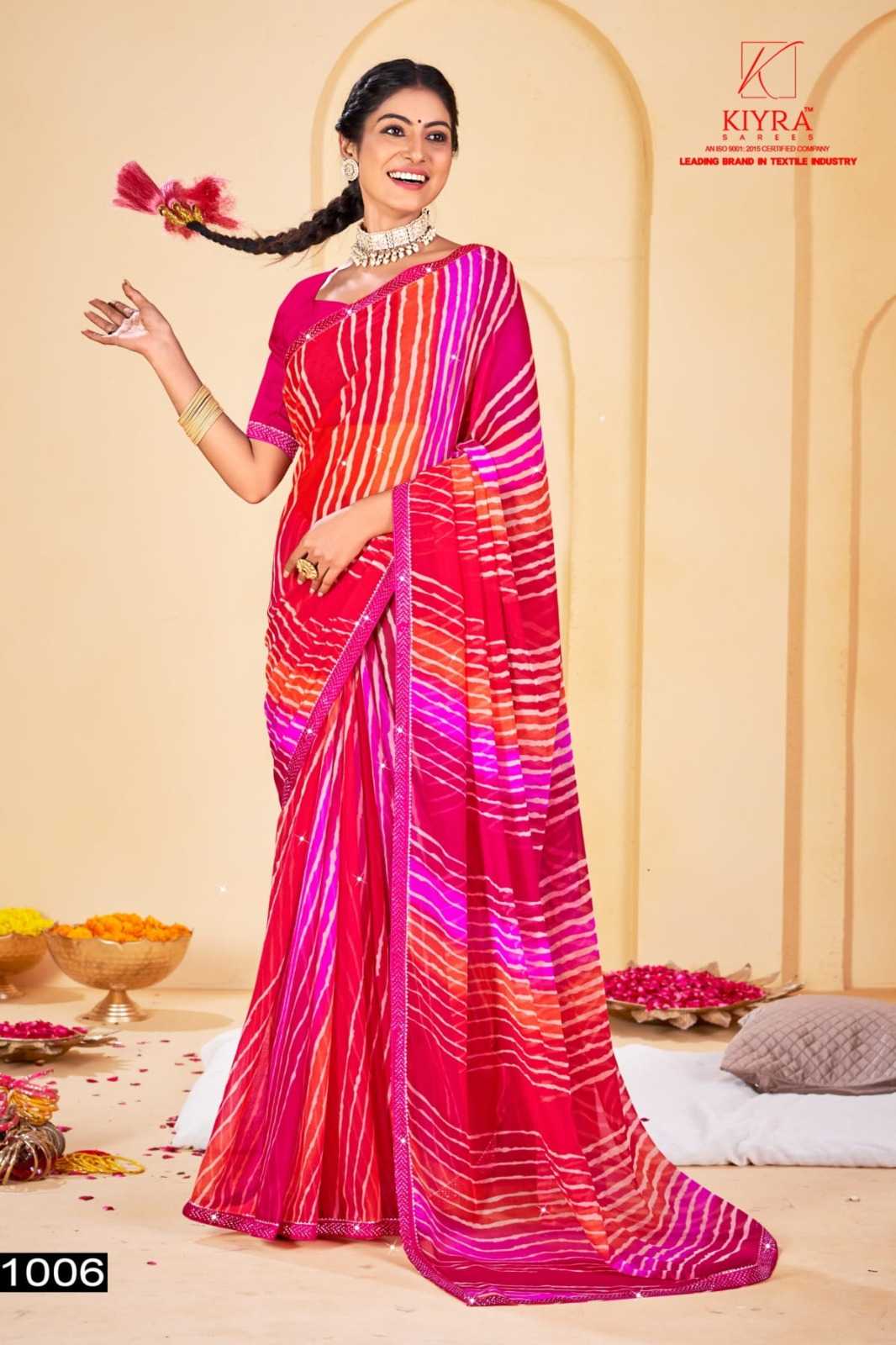 saawariya by kiyra saree classic look printed fancy saree