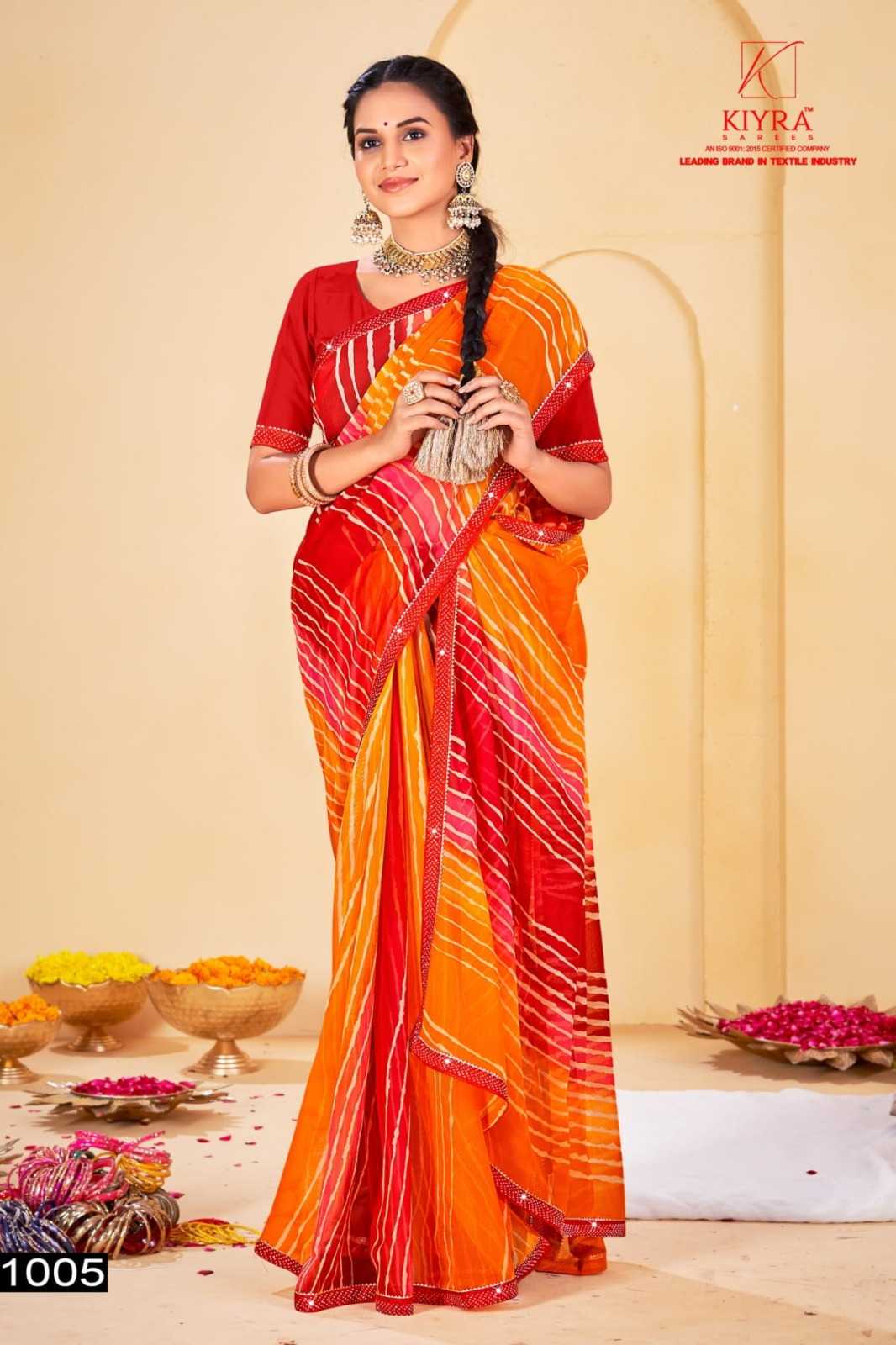 saawariya by kiyra saree classic look printed fancy saree