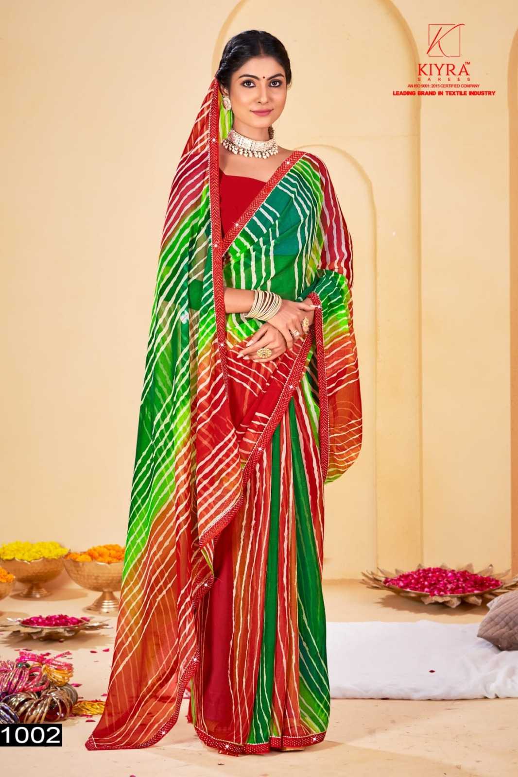 saawariya by kiyra saree classic look printed fancy saree