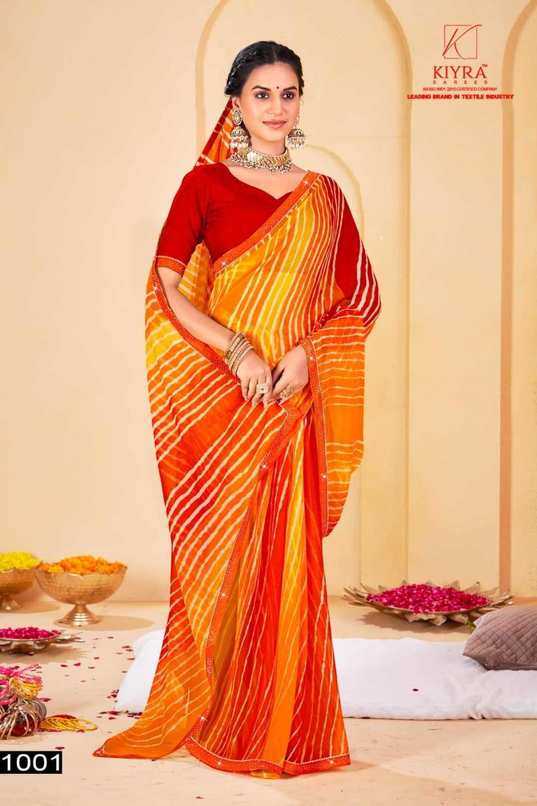 saawariya by kiyra saree classic look printed fancy saree