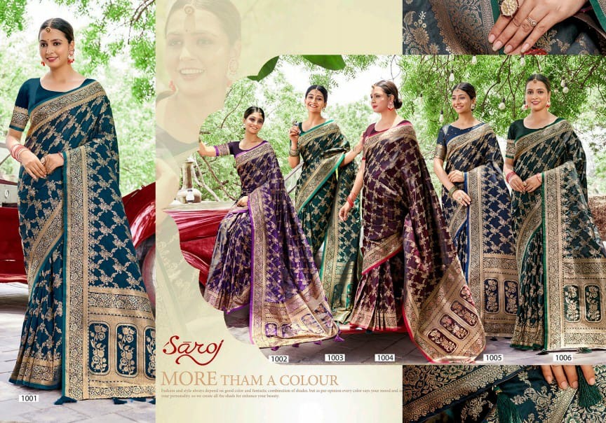 Saroj Royal Queen Vol-10 Wholesale Satin Silk Party Wear Indian Sarees