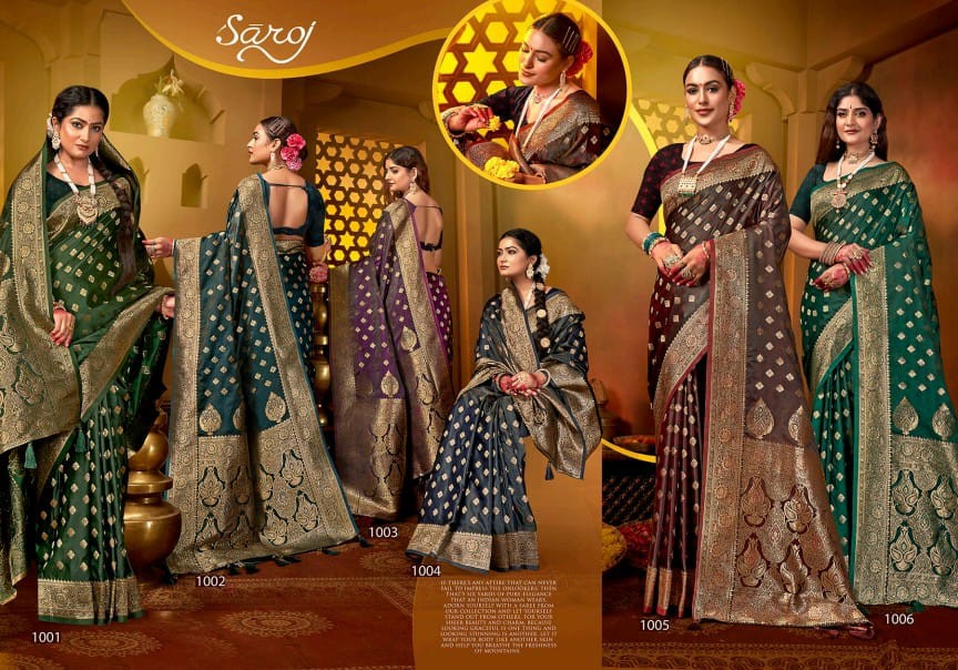 Saroj Royal Queen Vol-7 Wholesale Satin Silk Party Wear Indian Sarees