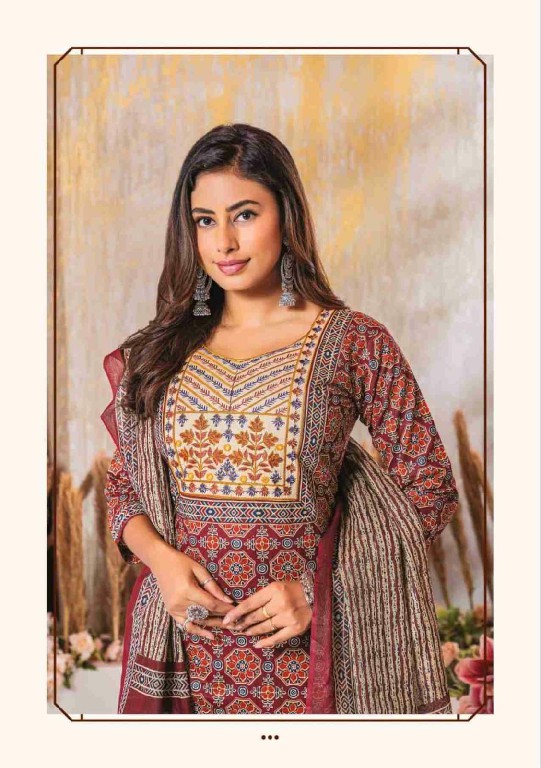 Mayur Ajarakh Vol-3 Wholesale Printed Pure Cotton Neck Embroidery Dress Material