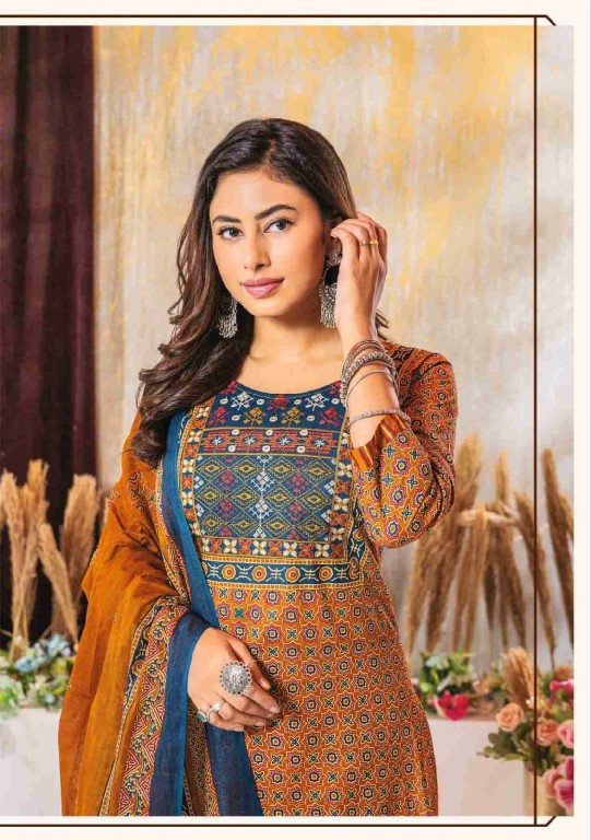 Mayur Ajarakh Vol-3 Wholesale Printed Pure Cotton Neck Embroidery Dress Material