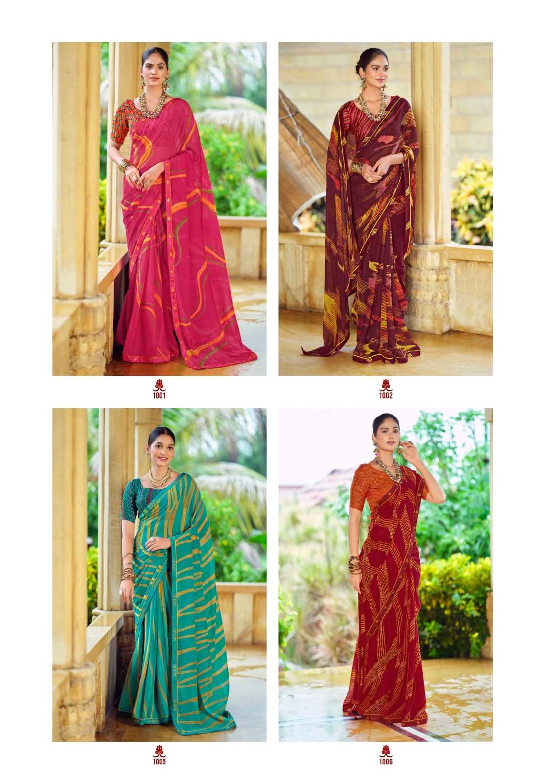 vishnu priya by kiyra saree georgette fancy print saree