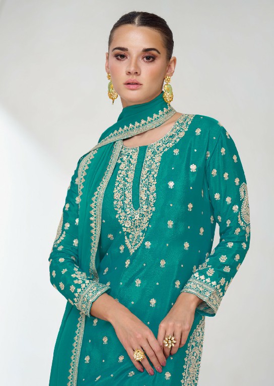 aashirwad creation aaliya chinnon silk readymade party wear suits for women