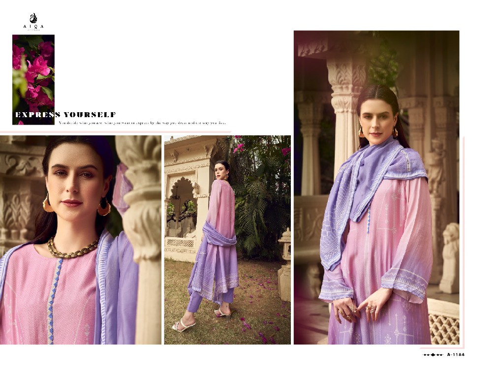 AIQA Inaya Wholesale Pure Bemberg Rose Silk Casual Ethnic Dresses