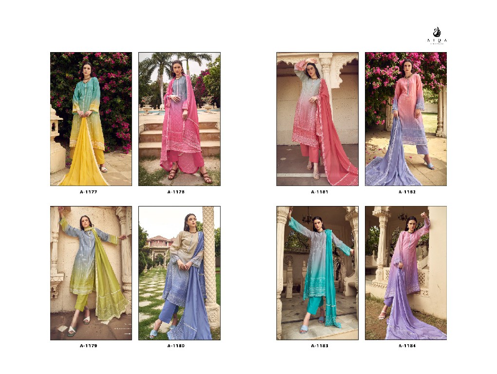 AIQA Inaya Wholesale Pure Bemberg Rose Silk Casual Ethnic Dresses