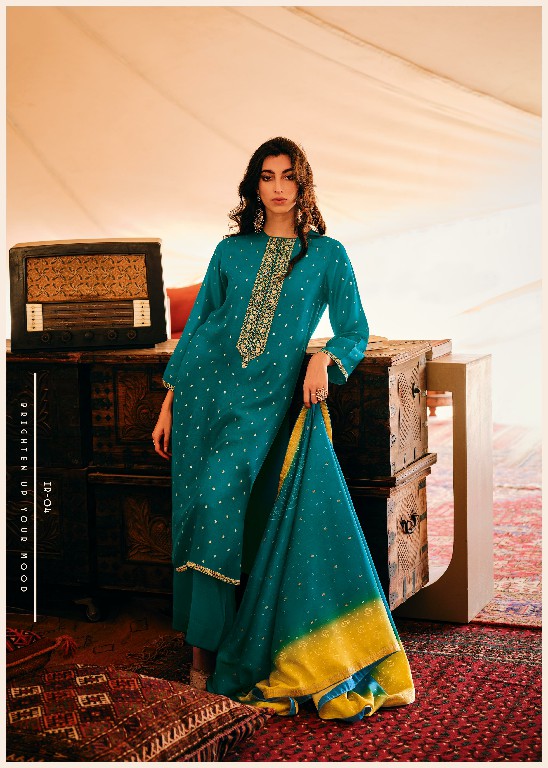 Varsha Iqra Wholesale Russian Silk Woven With Embroidery Salwar Suits