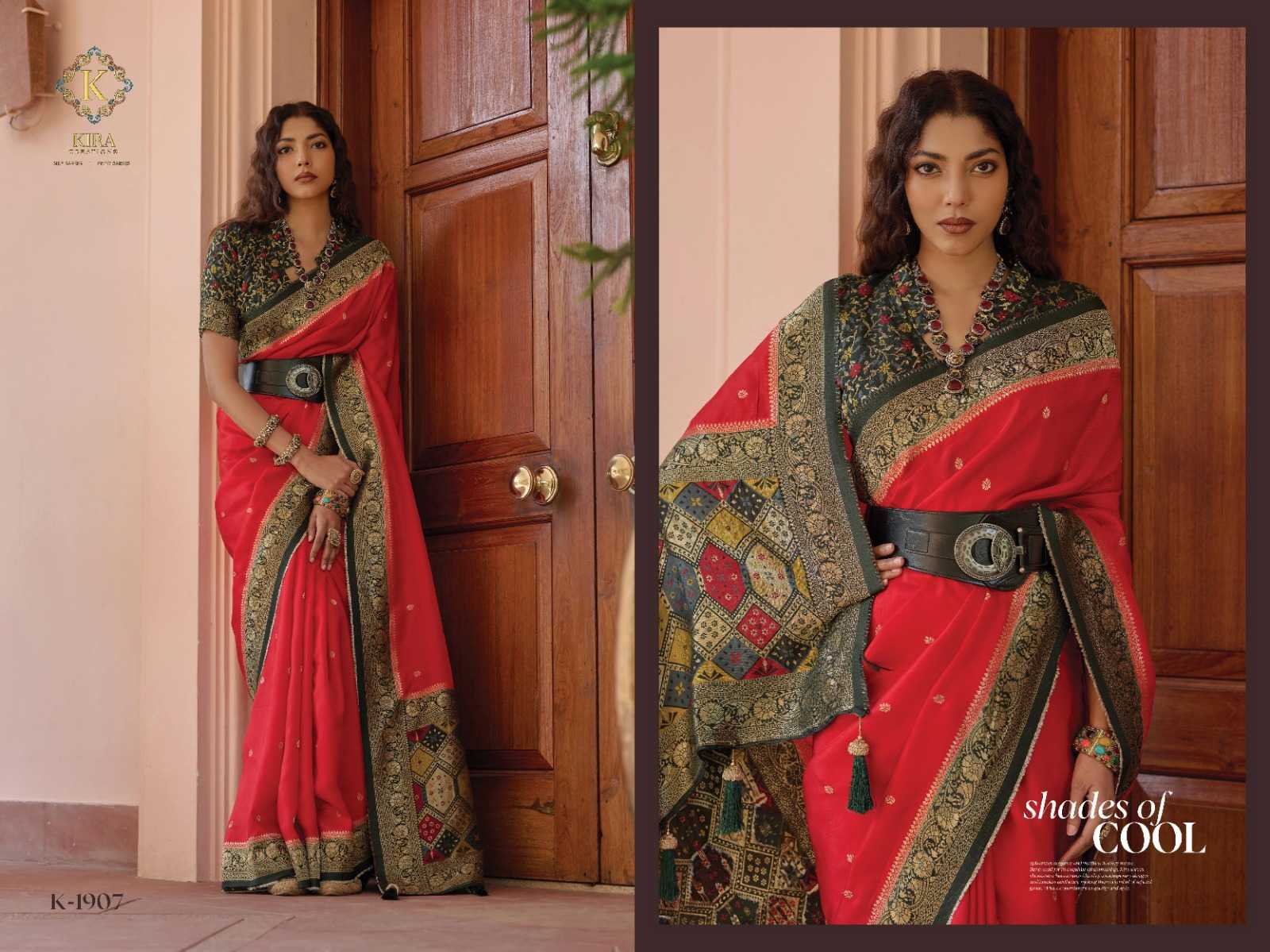 kadambri by kira creation soft viscose stylish saree for women