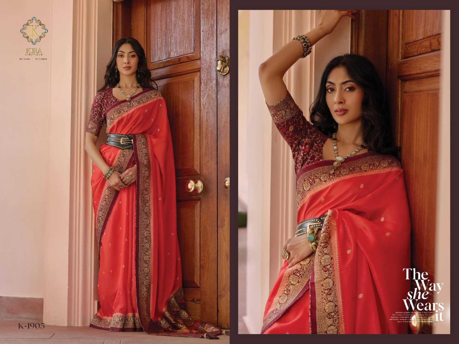 kadambri by kira creation soft viscose stylish saree for women