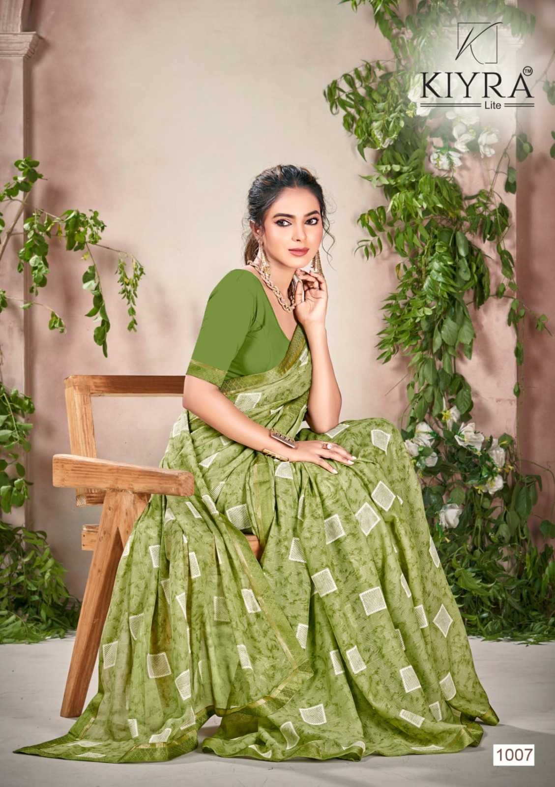 kimora by kiyra sharmili pretty look print saree collection