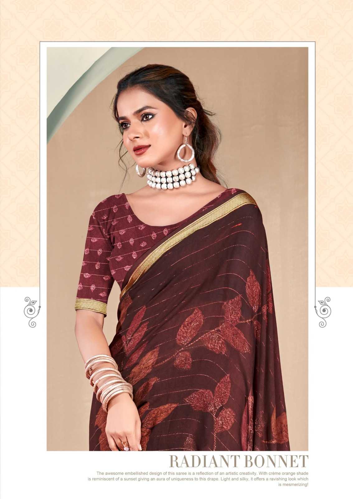 kiyra cosmos vol 2 comfortable dull moss women saree