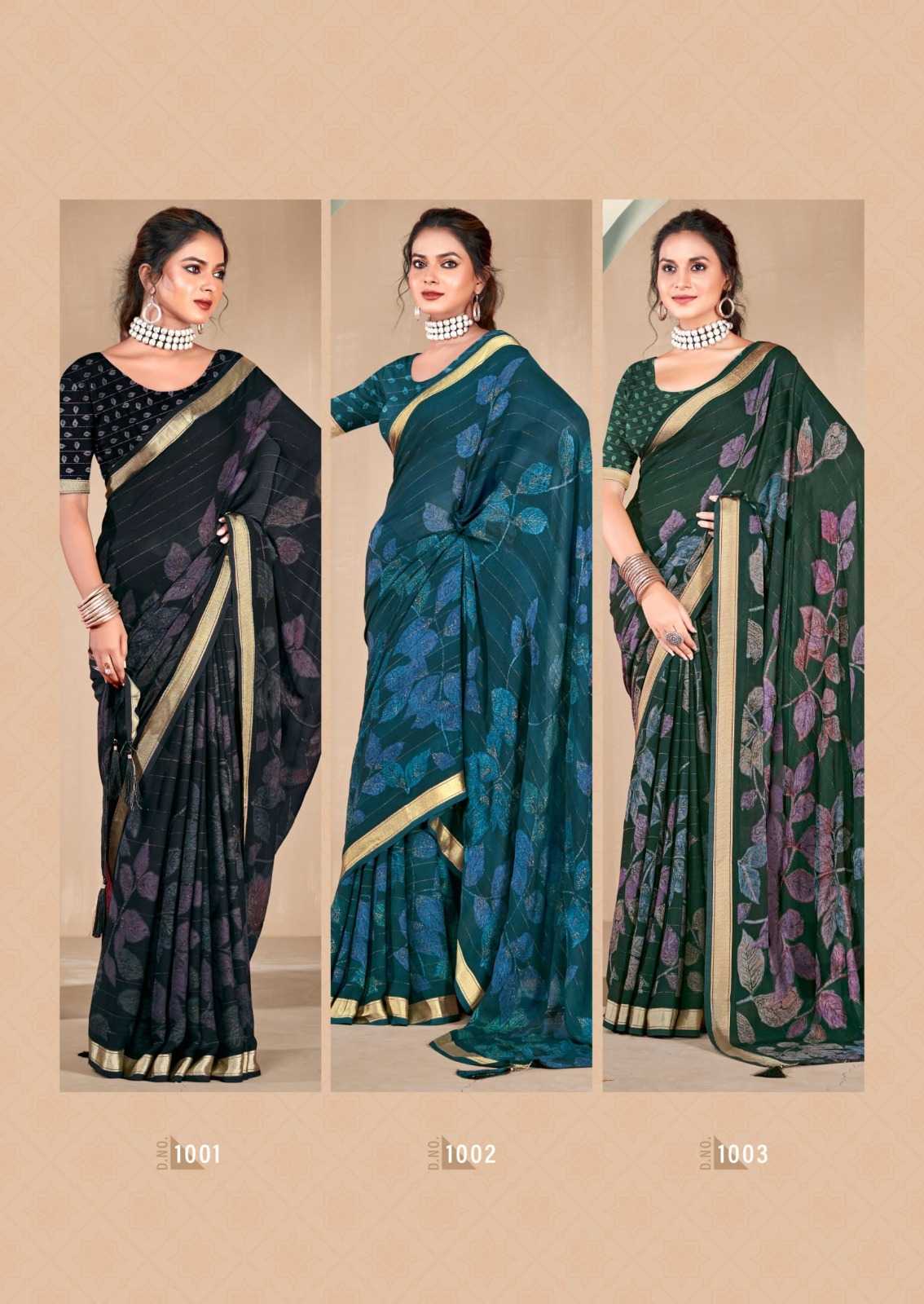 kiyra cosmos vol 2 comfortable dull moss women saree