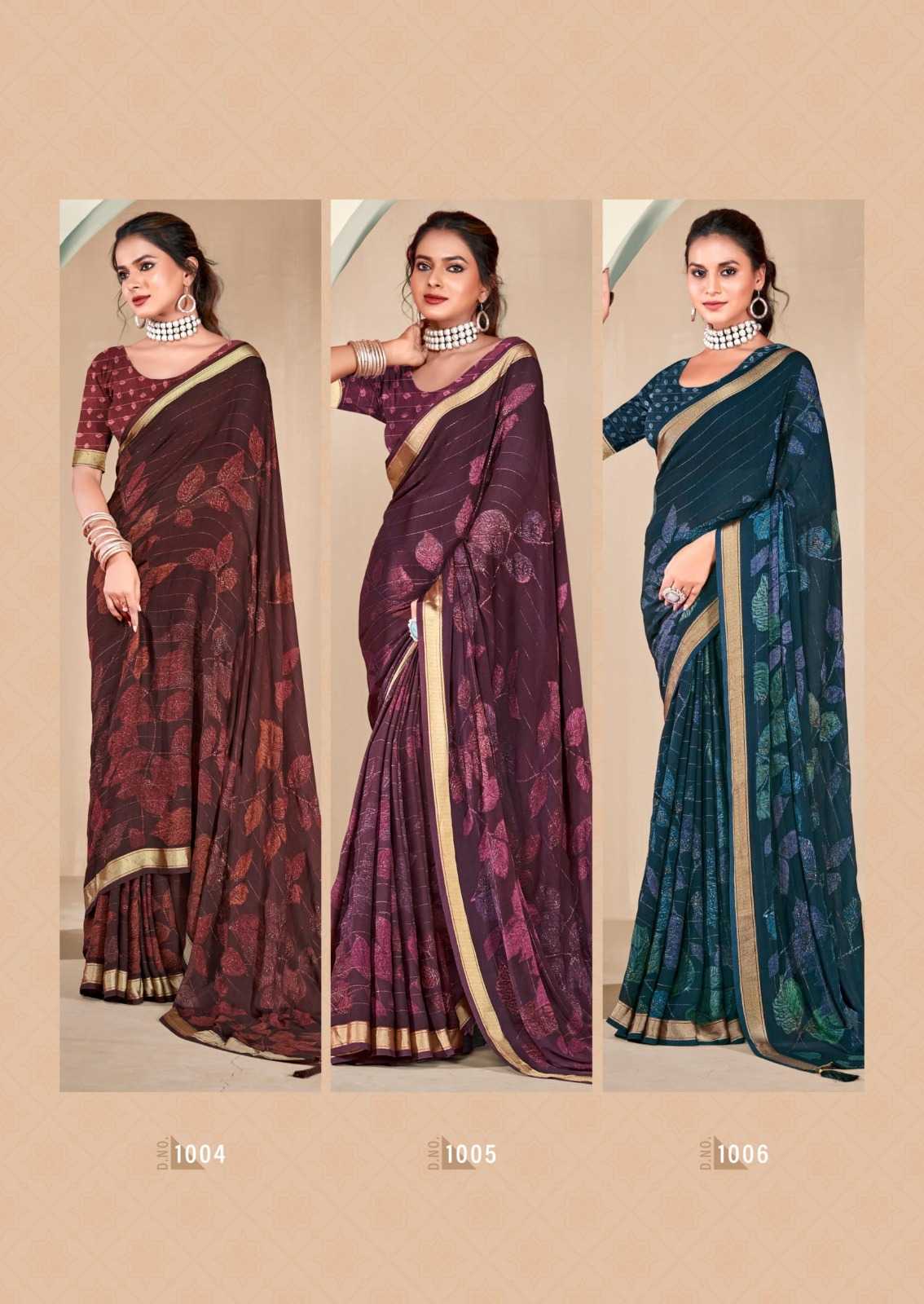 kiyra cosmos vol 2 comfortable dull moss women saree