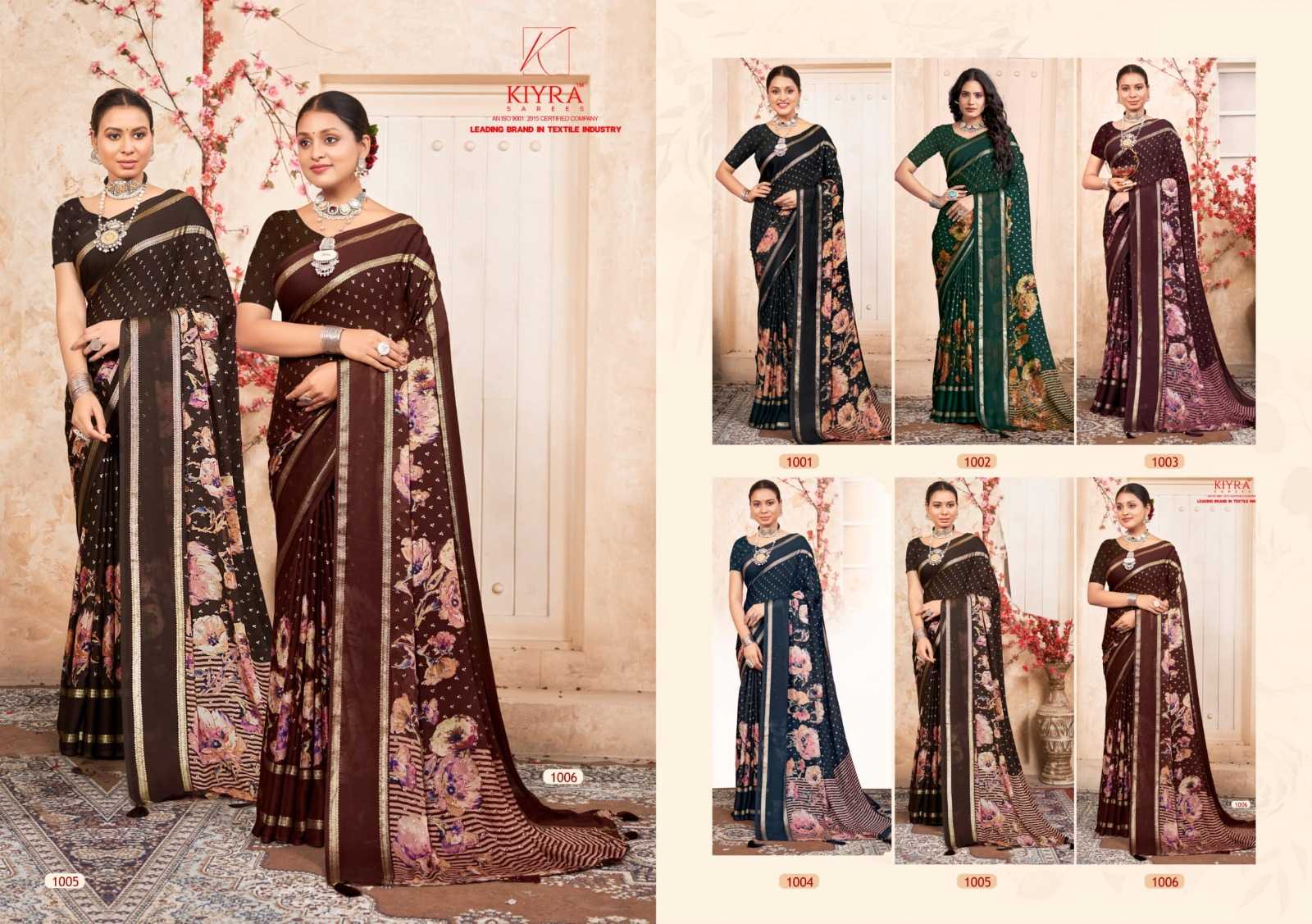 maavya by kiyra comfy wear foil print saree for women