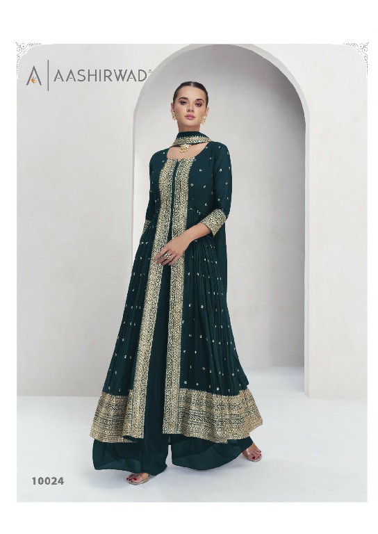 maria by aashirwad creation georgette palazzo style party wear full stitch 3pcs dress