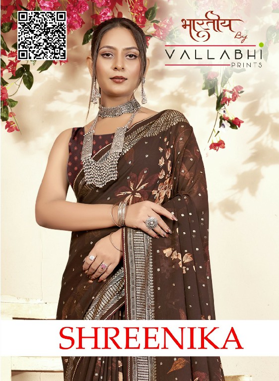 Vallabhi Shreenika Wholesale Georgette Fabrics Ethnic Sarees