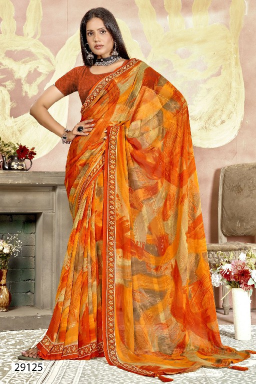 eesha vol 6 by vallabhi prints pretty look georgette print saree