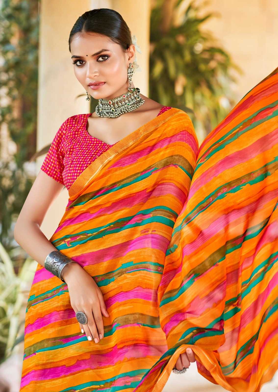 kamli by kiyra saree classic look colourful saree for women