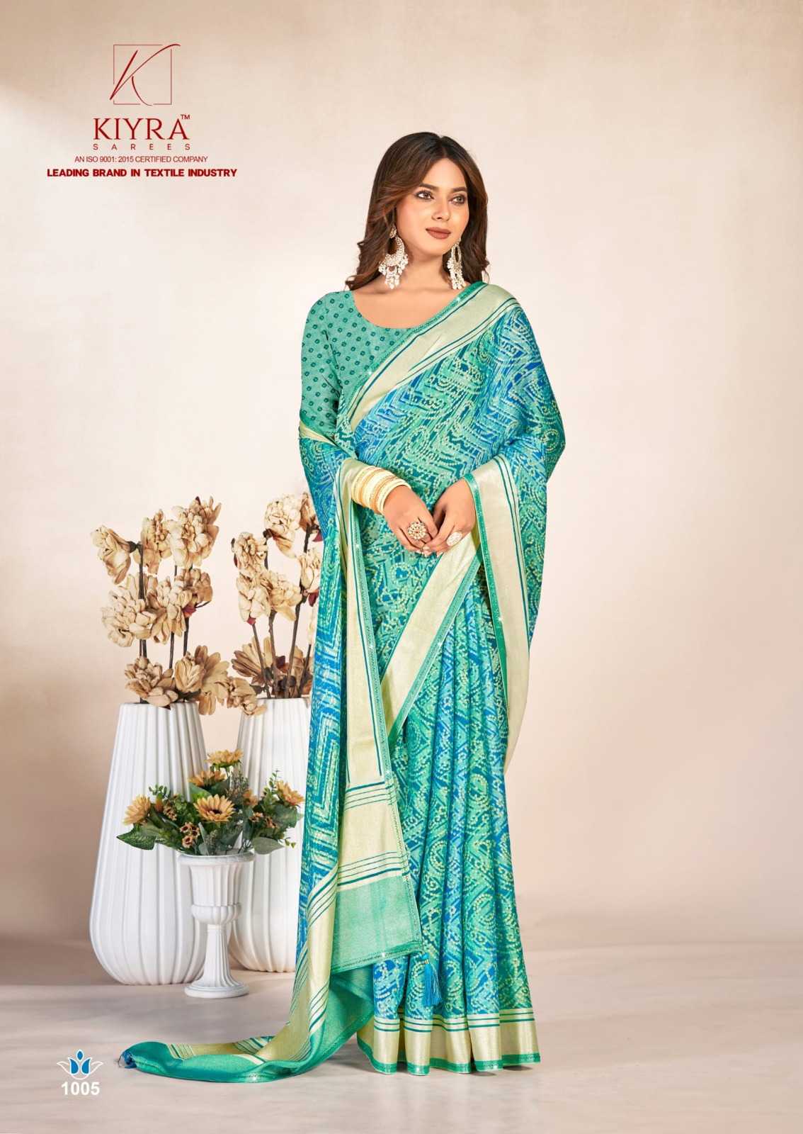 kiyra saree pikaso siroski work brasso saree collection