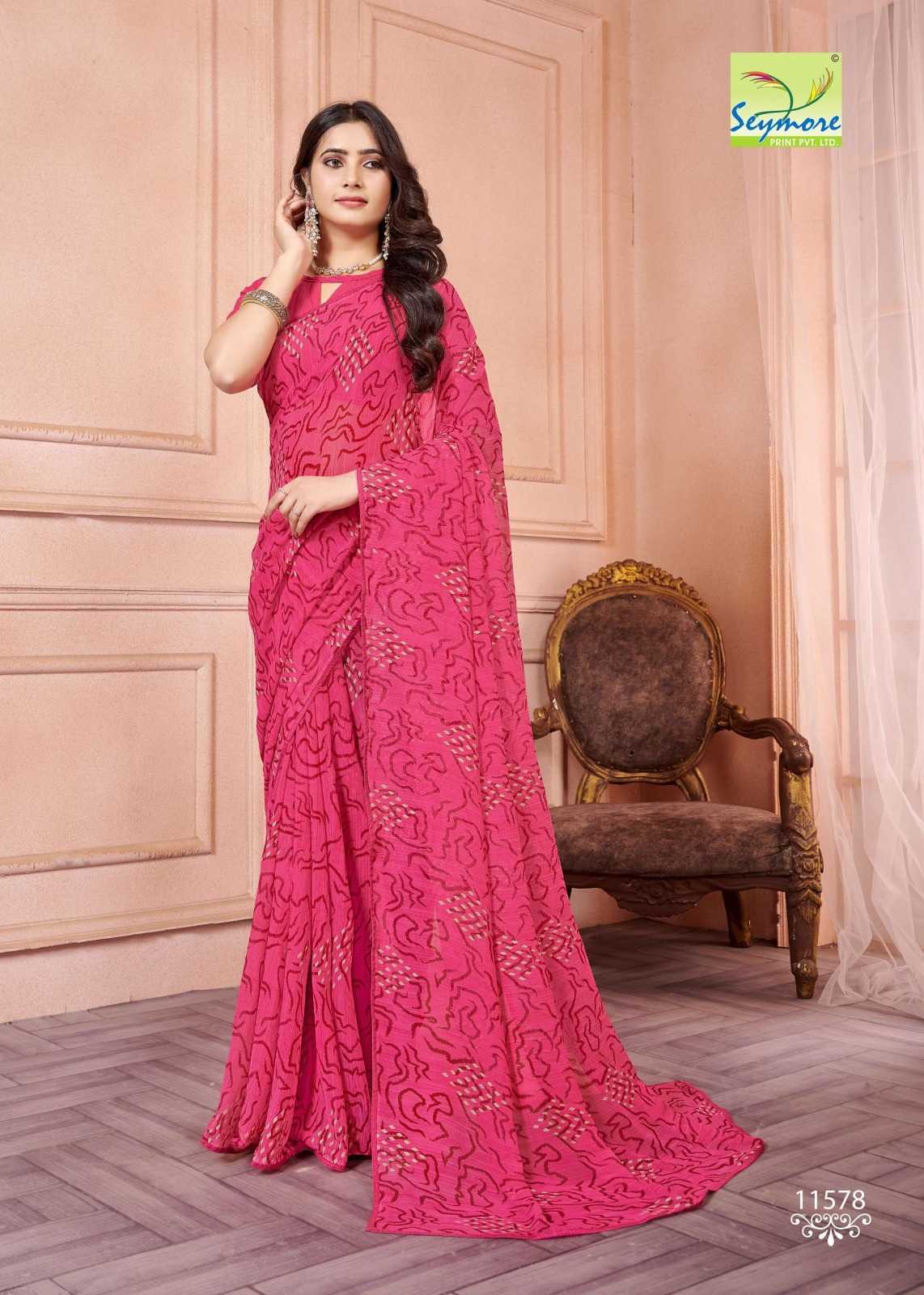 seymore Print kanchan vol 3 georgette colourful women saree