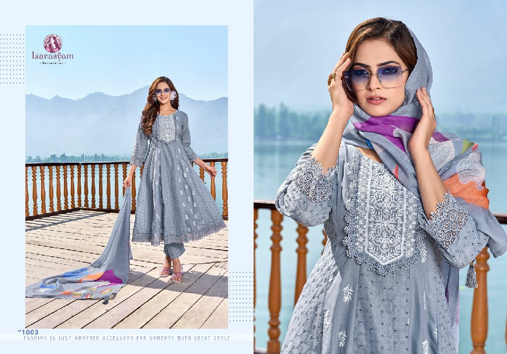 Isavasyam Anarkali Vol-1 Wholesale Anarkali Kurtis With Pant And Dupatta